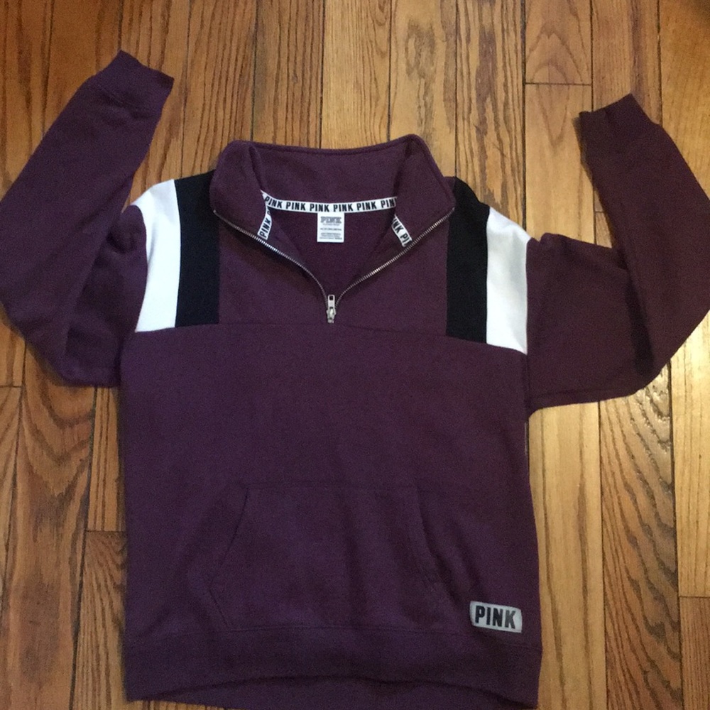 PINK maroon quarter zip